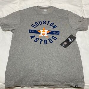 NWT 47 Houston Astros Gray Short Sleeve Tee size large